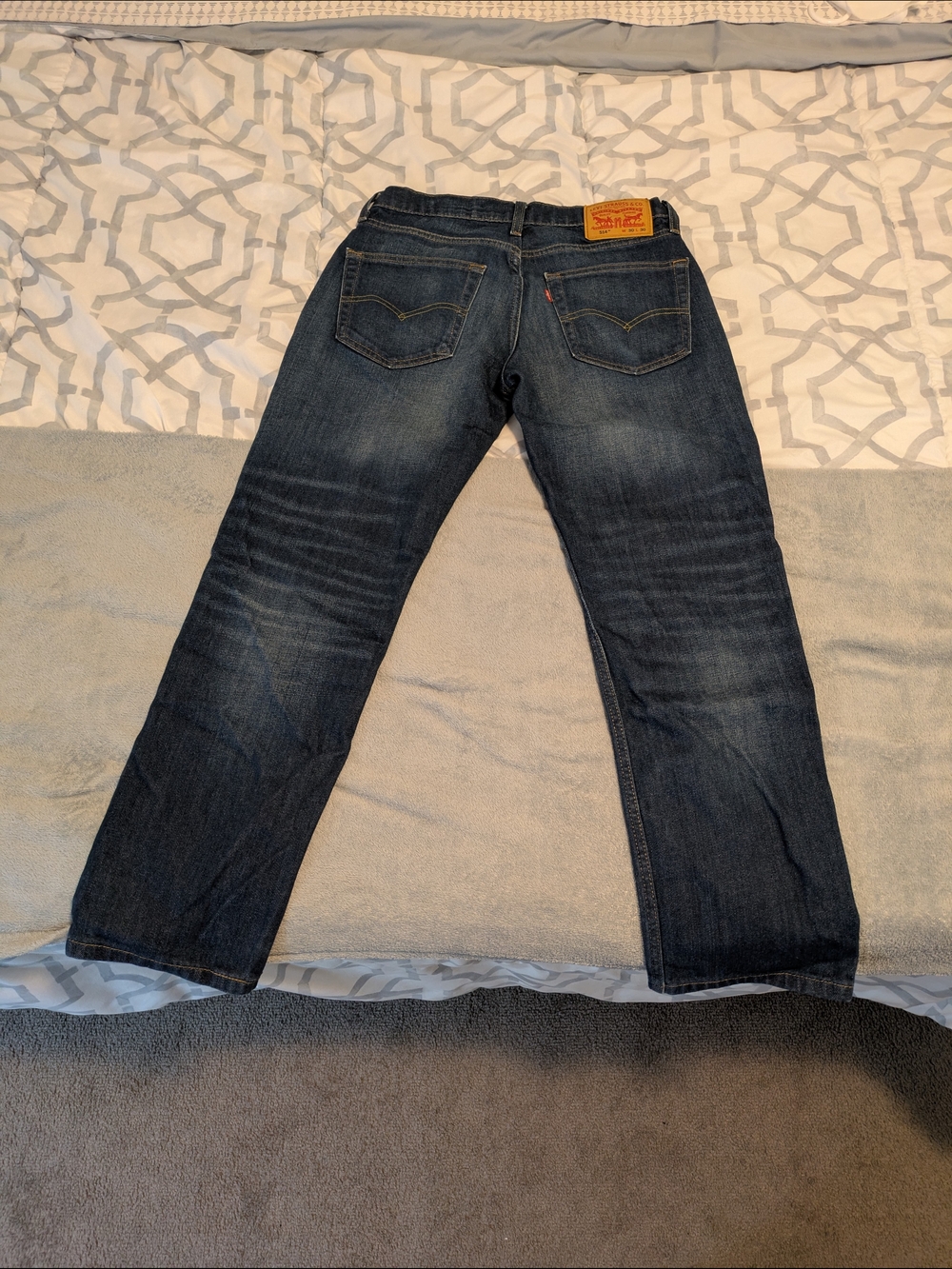 Levi's 30x30 Men's Dark Blue Straight Leg Jeans